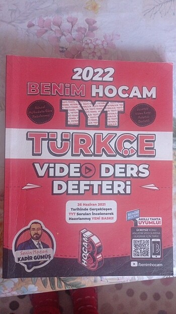 2022 benim hocam tyt Türkçe video ders defteri