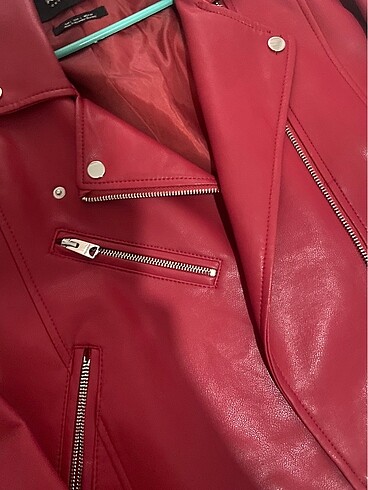 l Beden bordo Renk Pull&bear deri ceket