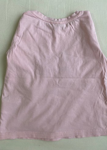 Kız Çocuk Pembe Pamuklu Tişört Fırfırlı - Görsel 3