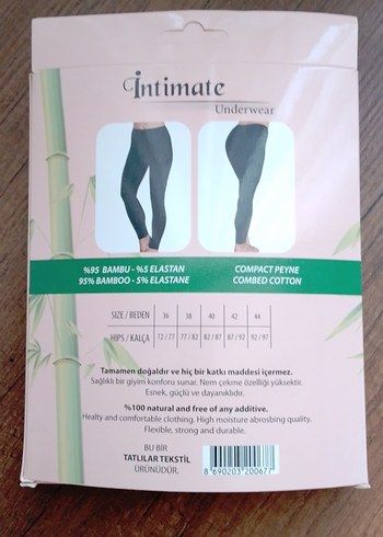 Diğer Siyah Midi Kadın Tayt XL BAMBOO