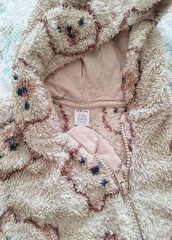 Örgü Detaylı Kahverengi Bebek Tulumu - Görsel 3