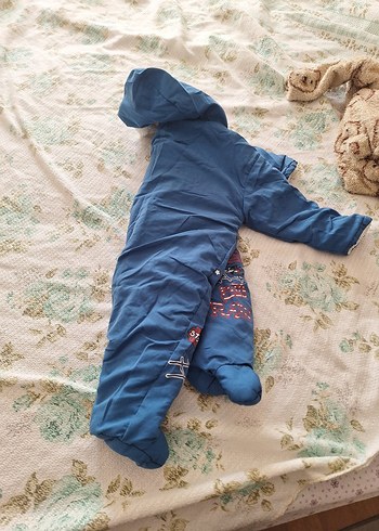 Nakışlı Mavi Erkek Bebek Tulum - Görsel 2