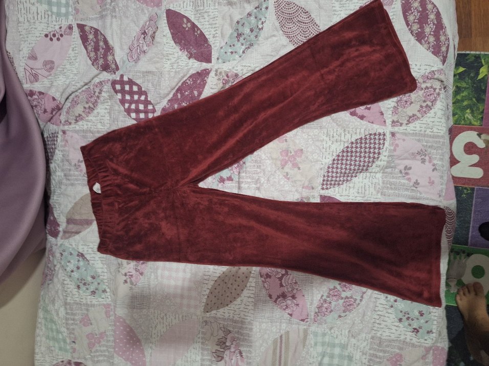 Bordo Kız çocuk Bohem Kumaş Pantolon - Görsel 3