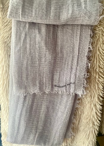 Bohem Gri Keten Kadın Şal - Görsel 3