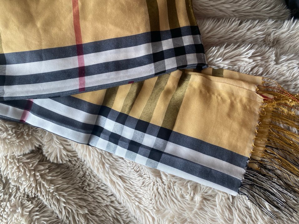 Sarı Gri Püsküllü Bohem Kadın Şalı - Görsel 5