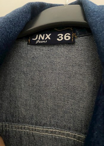 Düğmeli Uzun Mavi Denim Ceket - Görsel 5