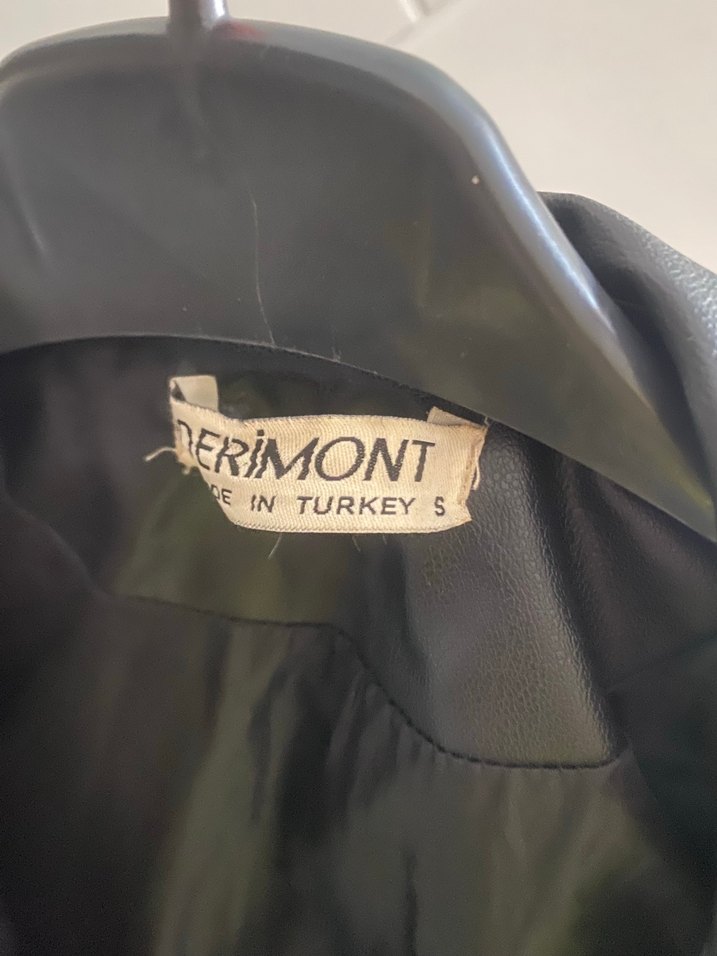 Kadın Siyah Deri Biker Ceket - Görsel 2