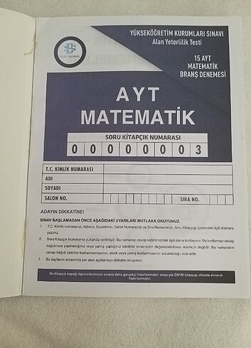  bilgisarmal ayt mat deneme