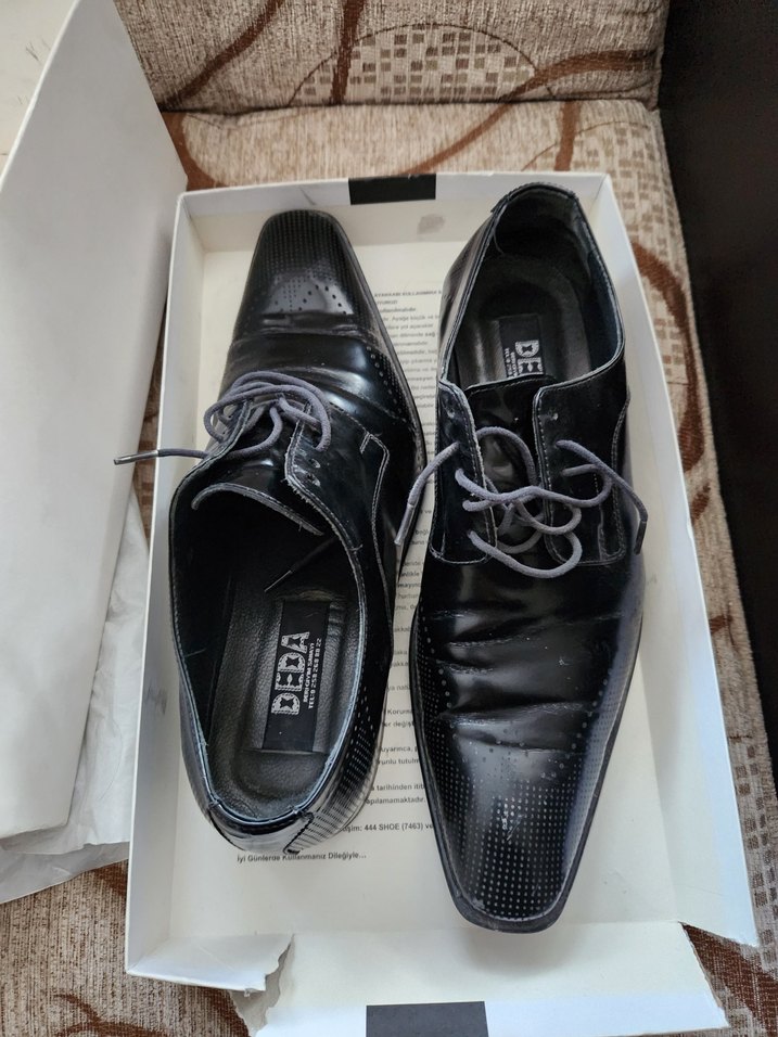 Klasik Siyah Erkek Ofis Ayakkabısı kundura - Görsel 2