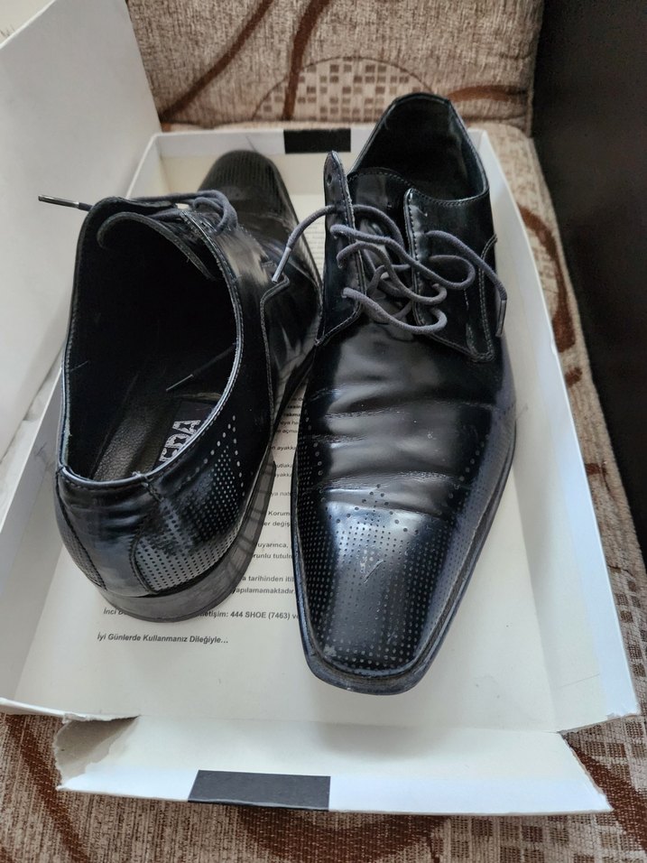 Klasik Siyah Erkek Ofis Ayakkabısı kundura - Görsel 3