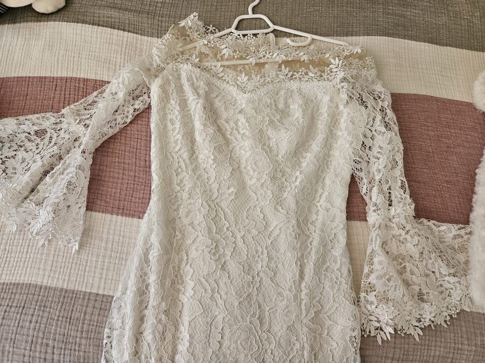 nikah elbisesi ve beyaz kürk ceket - Görsel 2