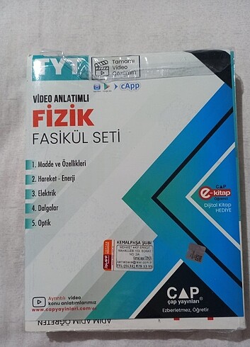 Çap Yayınları Tyt Fizik Fasikül Seti