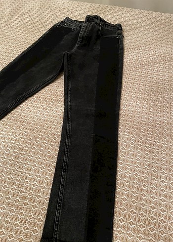 Trendyol & Milla Düğmeli Gri Kadın Denim Pantolon