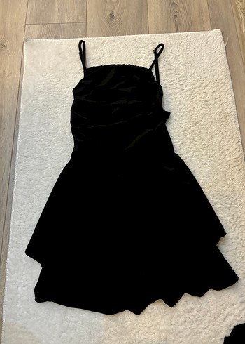 Siyah Mini Elbise - Görsel 3