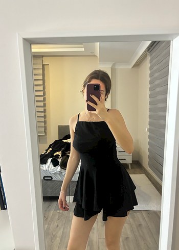 Siyah Mini Elbise - Görsel 2