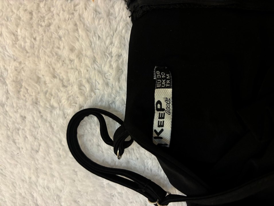 Siyah Mini Elbise - Görsel 4