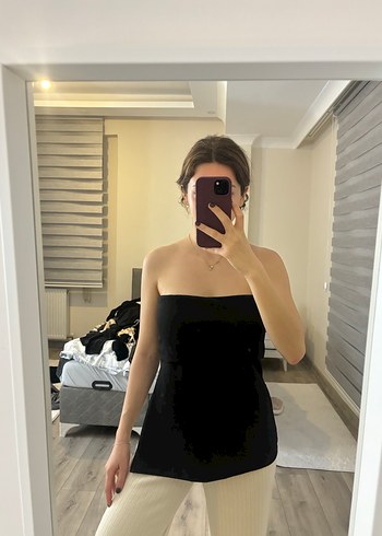 trendyolmilla straplez bluz - Görsel 2