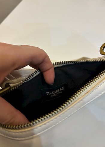 pull&bear krem gold detaylı çanta - Görsel 4
