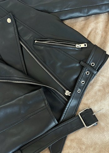 pull&bear deri ceket - Görsel 5