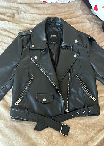 pull&bear deri ceket - Görsel 2