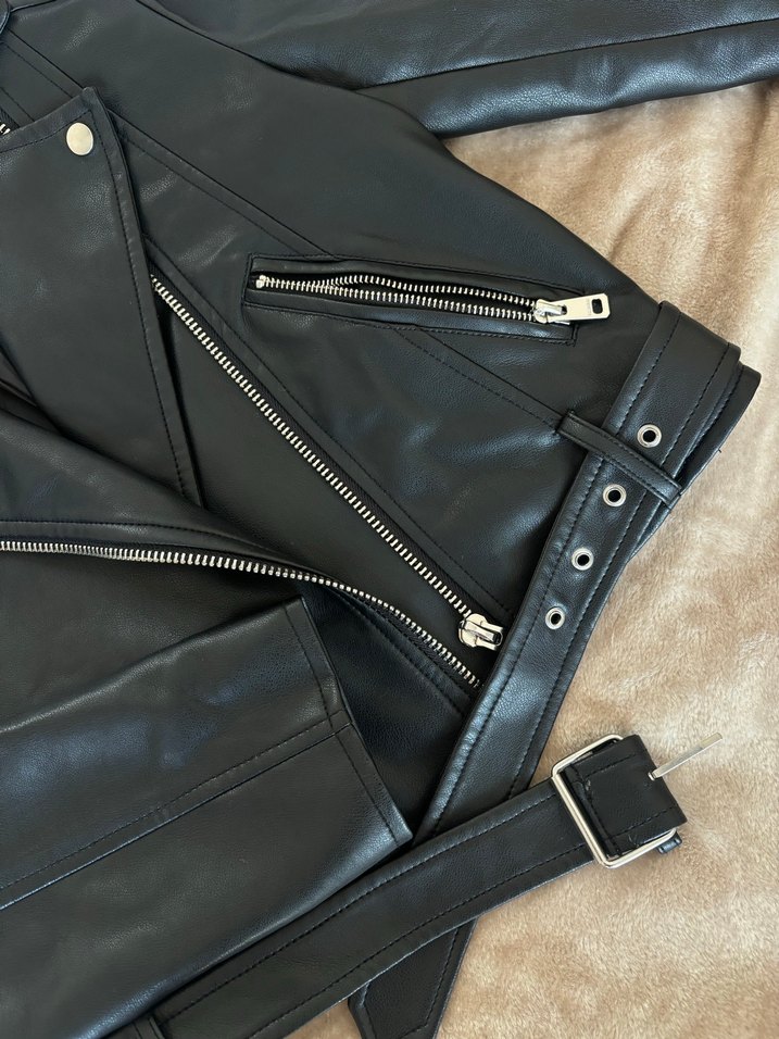 pull&bear deri ceket - Görsel 5