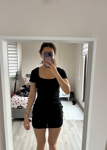 h&m siyah elbise - Görsel 4