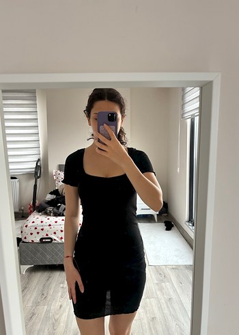 h&m siyah elbise - Görsel 5