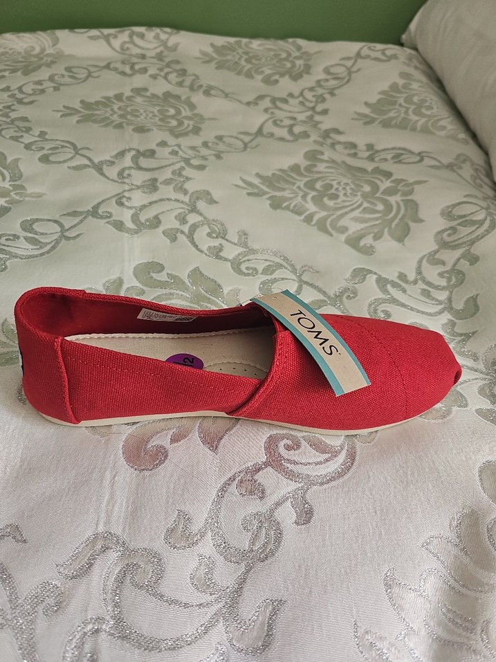 Kırmızı Kadın Toms Dolgu Topuk Espadril - Görsel 4