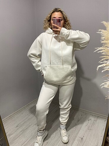 Zara Beyaz eşofman takımı