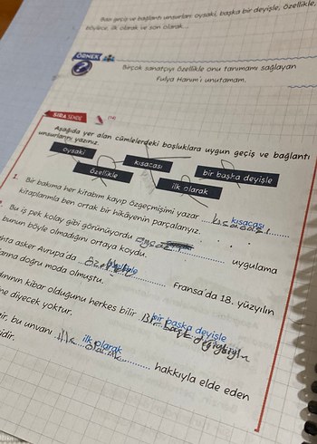 8. Sınıf Türkçe Okula Yardımcı Kazandıran Defter