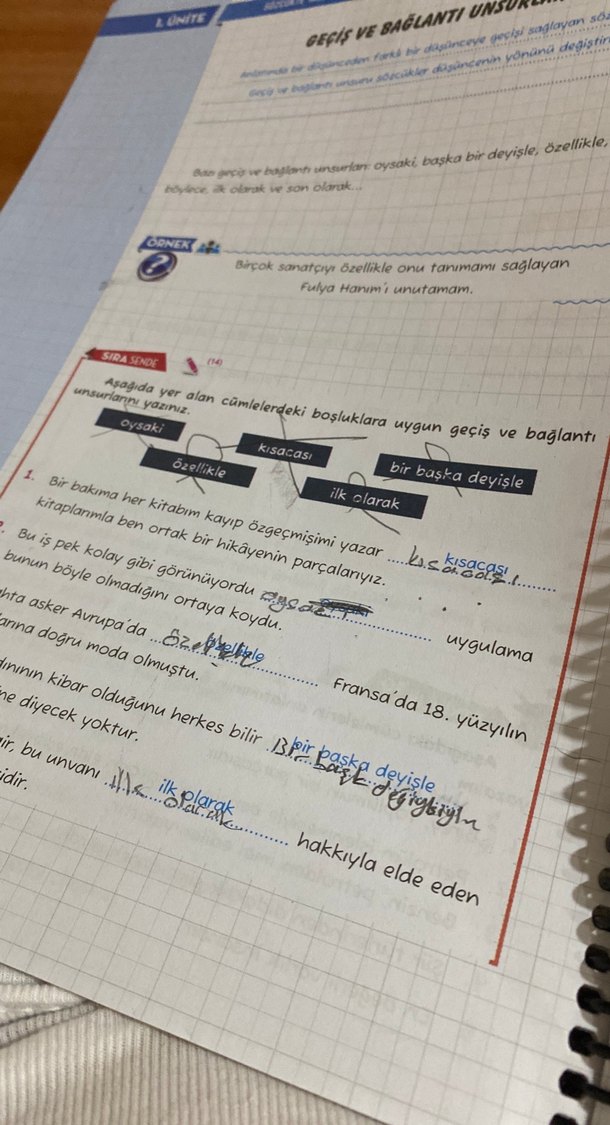 8. Sınıf Türkçe Okula Yardımcı Kazandıran Defter - Görsel 2