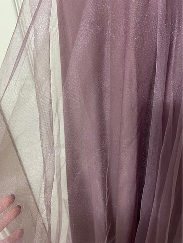 Gül Kurusu Pul İşlemeli Abiye Elbise - Görsel 6