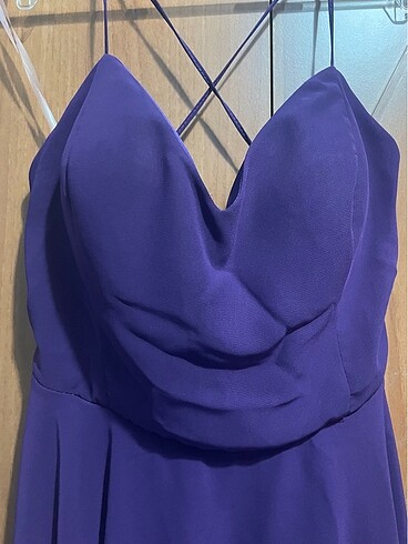 Alinçe Abiye Dekolteli Tül Elbise - Görsel 2