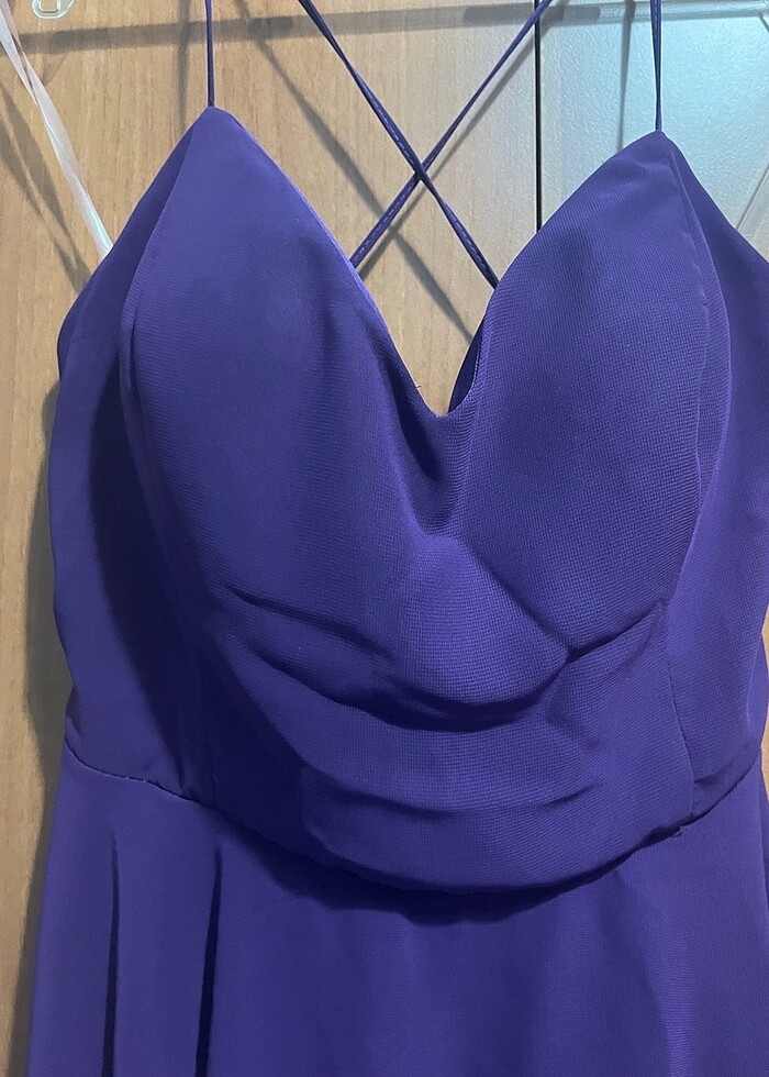 Alinçe Abiye Dekolteli Tül Elbise - Görsel 2