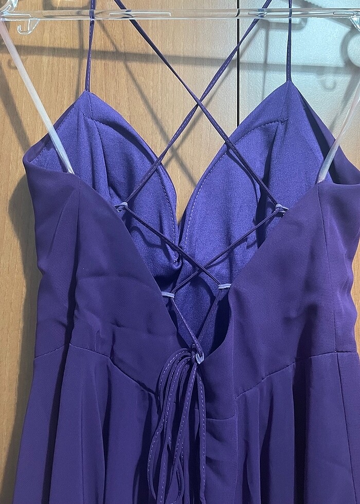 Alinçe Abiye Dekolteli Tül Elbise - Görsel 3