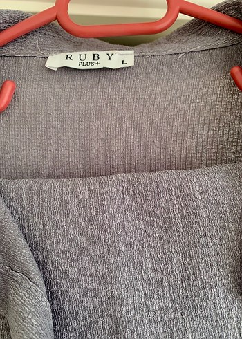 Gri Keten Uzun Kollu Kadın İkili Takım - Görsel 2