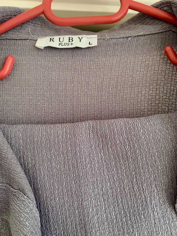 Gri Keten Uzun Kollu Kadın İkili Takım - Görsel 2