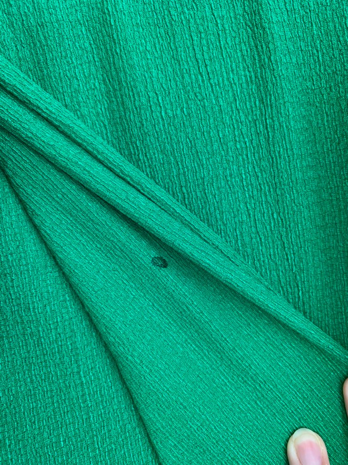 Düğmeli Yeşil Keten İkili Takım - Görsel 3
