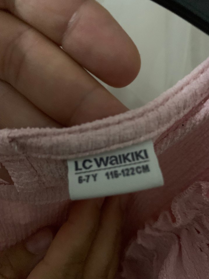 Pembe Nakışlı Keten Kız Elbisesi - Görsel 3