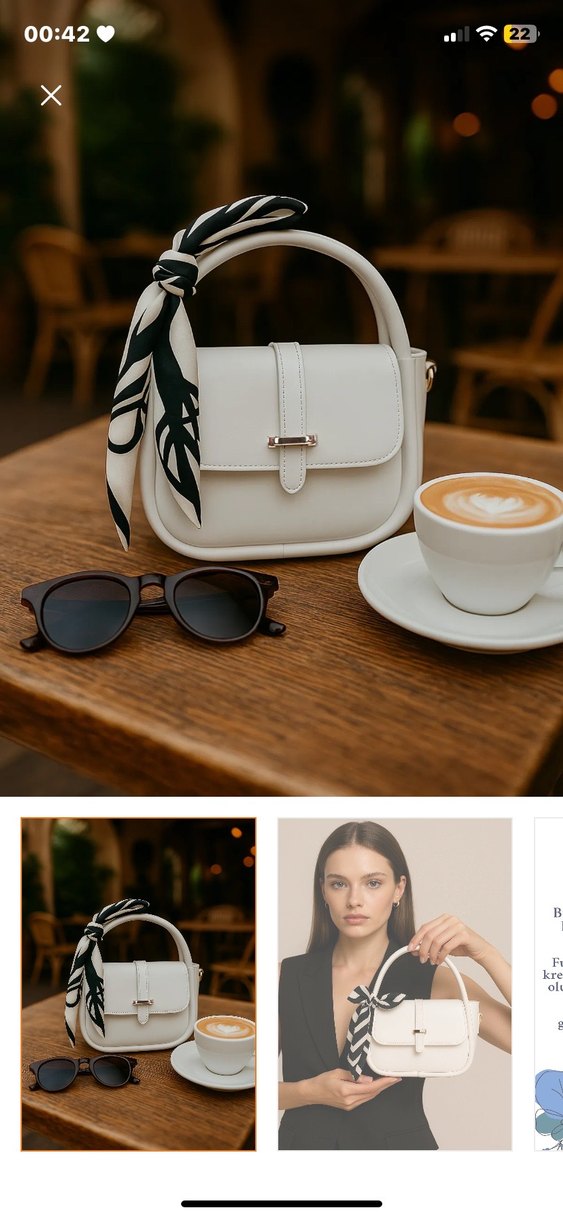 Beyaz çanta - Görsel 2