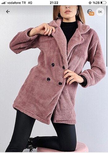 Yumoş gül kurusu mont
