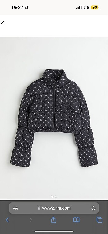 H&M HM crop şişme mont