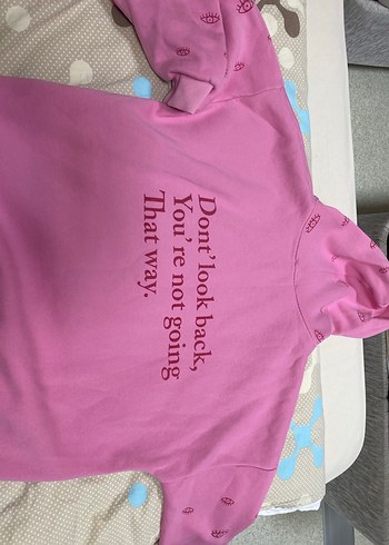 Pembe Oversize Kadın Sweatshirt - Görsel 5