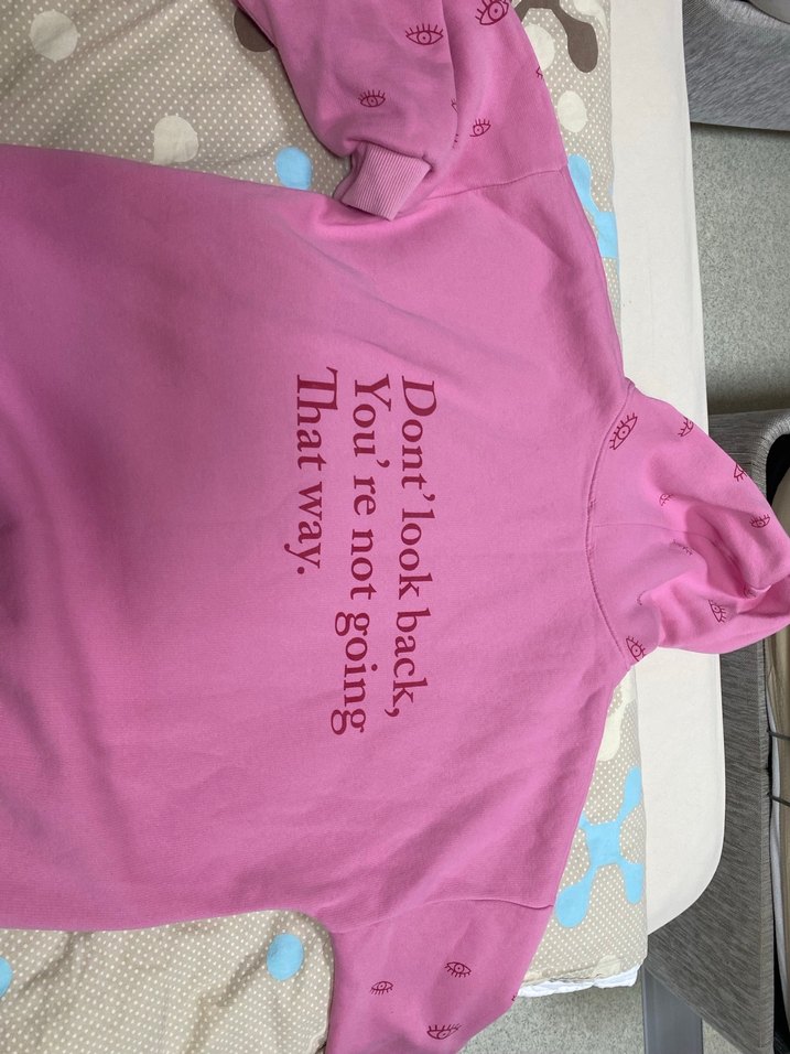 Pembe Oversize Kadın Sweatshirt - Görsel 5