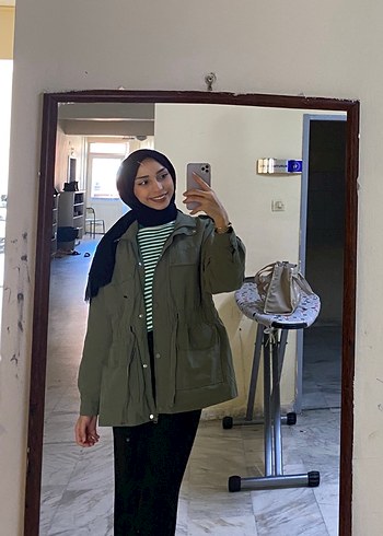 Çizgili yeşil kazak - Görsel 2