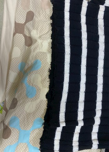 Gri Siyah Çizgili Örgü Kadın Kazak - Görsel 4