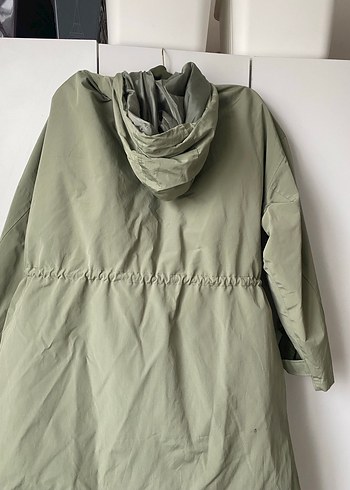 Uzun Kesim Khaki Kadın Yağmurluk - Görsel 3