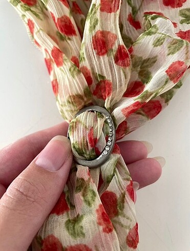 diğer Beden Vintage Fular çiçekli