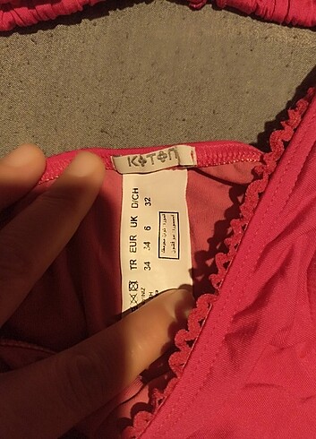 l Beden pembe Renk Koton Bikini Takımı