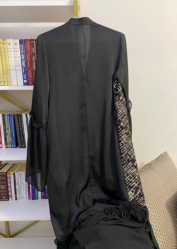 Zara Uzun Kollu Siyah Bohem Desenli Elbise